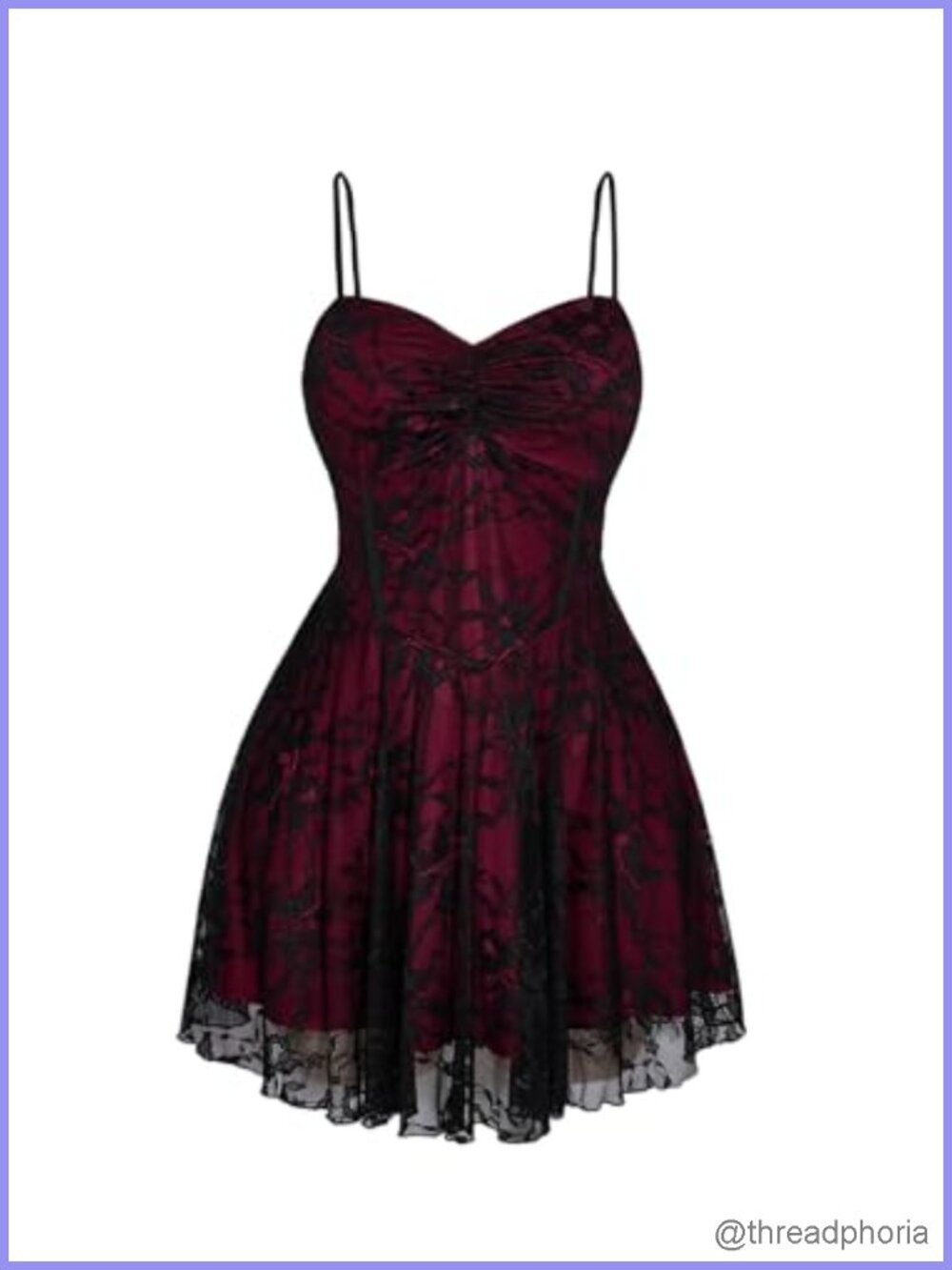 Women's Plus Size Lace Gothic Mini Dress Ruffle Short Sundress